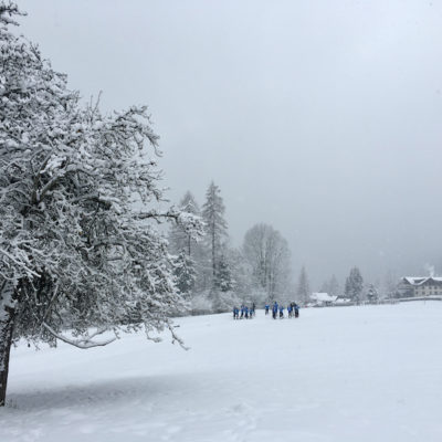 Premier entraînement sur la piste des Plans