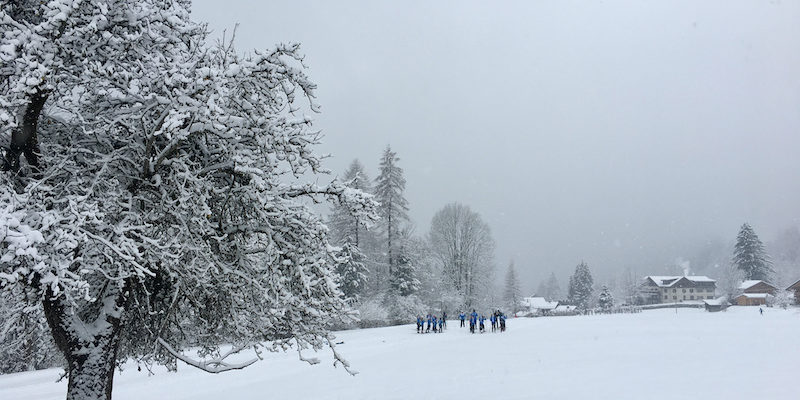 Premier entraînement sur la piste des Plans