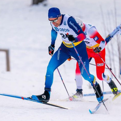 Belle course de Erwan à Falun…et puis la crampe !